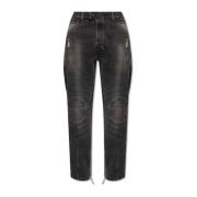 Jeans met logo Balmain , Gray , Heren