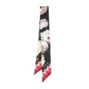 Zijden sjaal met bloemenprint Dolce & Gabbana , Black , Dames