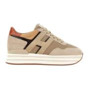 Beige Suède Sneakers Hogan , Beige , Dames