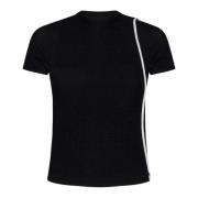 Zwarte Ribgebreide T-shirts en Polos Ottolinger , Black , Dames