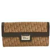 Pre-owned Canvas wallets Dior Vintage , Beige , Dames