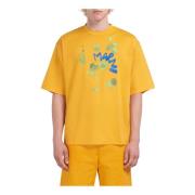 Logo Ronde Hals T-Shirt Marni , Yellow , Heren
