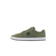 Crisis Leren Skateboard Sneakers DC Shoes , Green , Heren