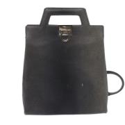 Pre-owned Leather totes Salvatore Ferragamo Pre-owned , Black , Dames