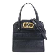 Pre-owned Leather handbags Salvatore Ferragamo Pre-owned , Black , Dam...