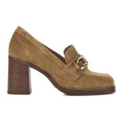 Bruine Suède Pumps Via Vai , Brown , Dames