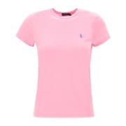 Dames Roze Polo T-Shirt met Iconisch Logo Ralph Lauren , Pink , Dames