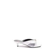 Heeled Mules Versace , White , Dames