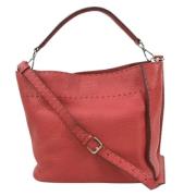 Pre-owned Leather handbags Fendi Vintage , Red , Dames