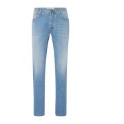 Nick Slim Jeans met gebleekte wassing en handmatig geschuurd Jacob Coh...