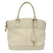 Pre-owned Leather louis-vuitton-bags Louis Vuitton Vintage , White , D...