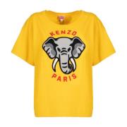 Ontspannen T-shirt in diep geel Kenzo , Yellow , Dames