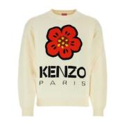 Ivoor Katoenen Trui Kenzo , White , Heren