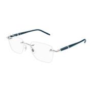 Blauwe Optische Brillen voor Mannen Montblanc , Blue , Heren