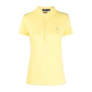 Julie Logo-Geborduurd Poloshirt in Geel Ralph Lauren , Yellow , Dames
