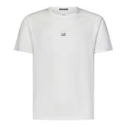Witte T-shirts en Polos met C.p. Company Logo C.p. Company , White , H...