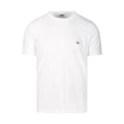 Wit Logo T-Shirt C.p. Company , White , Heren