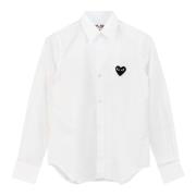 Classic Heart Shirt Comme des Garçons Play , White , Dames