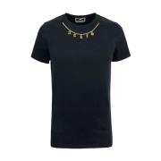 Stijlvolle T-Shirt voor Vrouwen Elisabetta Franchi , Black , Dames