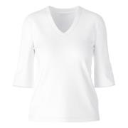 Casual Katoenen Rib Jersey Shirt Marc Cain , White , Dames