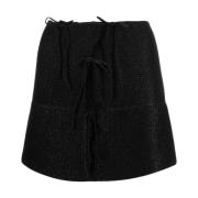 Zwarte Uitlopende Mini Rok A. Roege Hove , Black , Dames