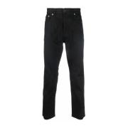 Zwarte Slim-Fit Jeans met Logo Patch Golden Goose , Black , Heren