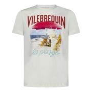 Witte T-shirts en Polos met Logo Print Vilebrequin , White , Heren