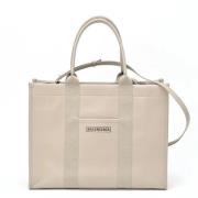 Pre-owned Leather totes Balenciaga Vintage , Beige , Dames