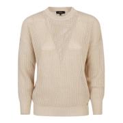 Beige Gehaakte Crew-neck Sweater Fay , Beige , Dames