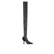 Boots Overknee laarzen van tule Patrizia Pepe , Black , Dames