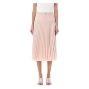Blush Pink Geplooide Midi Rok Givenchy , Pink , Dames