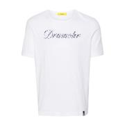 Bianco Print T-Shirt Drumohr , White , Heren