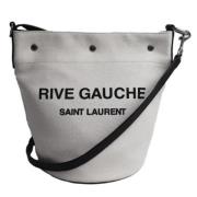 Pre-owned Canvas shoulder-bags Yves Saint Laurent Vintage , White , Da...
