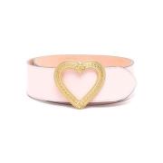 Roze leren Riem met hartvormige gesp Moschino , Pink , Dames