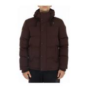 Bruine hoodie met rits en knopen Superdry , Brown , Heren