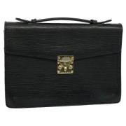 Pre-owned Leather briefcases Versace Pre-owned , Black , Dames