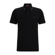 Zwart Slim Fit Polo Shirt met Logo Patch Hugo Boss , Black , Heren