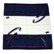 Pre-owned Silk scarves Gucci Vintage , Blue , Dames