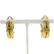 Pre-owned Metal earrings Chanel Vintage , Yellow , Dames