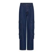 Donkere Denim Cargo Broek Co'Couture , Blue , Dames