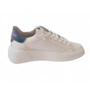 Leren sneakers Wit Denim Blauw Roze Philippe Model , White , Dames