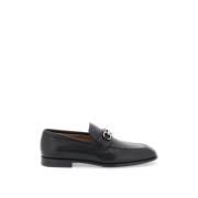 Leren loafers met ruthenium finish Gancini Salvatore Ferragamo , Black...