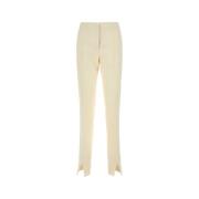 Ivoor Viscose Blend Slim-Fit Broek Jil Sander , White , Dames