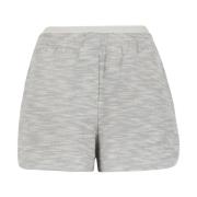 Katoenen Shorts met Lurex Details 8PM , Gray , Dames