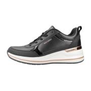 Stijlvolle Casual Mode Sneakers Vrouwen Skechers , Black , Dames