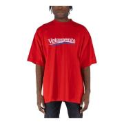 Logo Campagne T-Shirt Vetements , Red , Heren