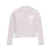 ADC Jumper met ronde hals en lange mouwen Ami Paris , Gray , Heren