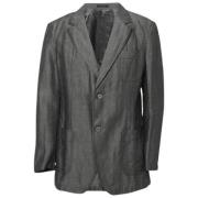 Pre-owned Linen outerwear Armani Pre-owned , Gray , Dames