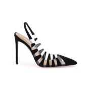 Elegante puntige slingback pumps met cut-out illusie Aquazzura , Black...