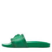 Pre-owned Rubber sandals Versace Pre-owned , Green , Dames
